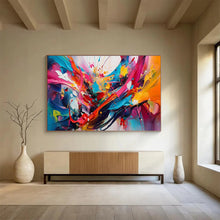 Load image into Gallery viewer, Dynamic Color Splash Abstract Painting on Canvas - “Color Explosion” DKH690
