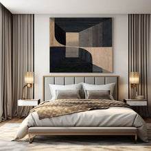 Load image into Gallery viewer, Large - Format Hand - painted Geometric Depth Acrylic Art for Contemporary Offices LargeART0151
