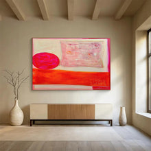 Load image into Gallery viewer, Bold Pink &amp; Orange Abstract Art for Modern Dining Room &amp; Trendy Café DKH073
