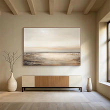 Load image into Gallery viewer, Neutral Toned Coastal Serenity Abstract acrylic painting DLZ102
