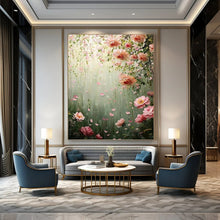 Load image into Gallery viewer, “Blossoming Floral Pathway” - Romantic Floral Art on Canvas DKH1553
