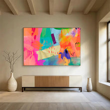 Load image into Gallery viewer, Playful Collage - Style Abstract Painting for Artsy Boutique &amp; Creative Co - working Space DKH199
