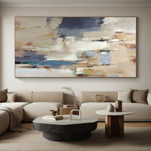 Load image into Gallery viewer, Large - Scale Neutral Tones Abstract Acrylic for Calming Reading Nook &amp; Minimalist Dining Room LargeART0322
