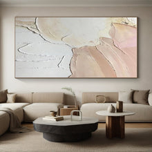 Load image into Gallery viewer, Oversized Delicate Pastel Textured Abstract Acrylic Art for Boudoir &amp; Tea Room LargeART0409
