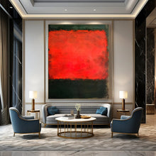 Load image into Gallery viewer, “Red and Black Color - Field” - Dramatic Color - Field Art on Canvas DKH1614

