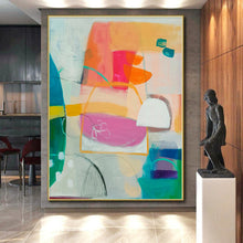 Load image into Gallery viewer, Oversized Hand-Painted Abstract Mural for Living Room &amp; Office
