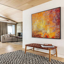 Load image into Gallery viewer, Warm - Toned Textured Abstract Painting for Cozy Living Room &amp; Art Gallery Lounge DKH192
