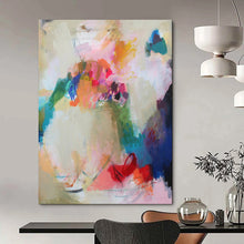 Load image into Gallery viewer, Colorful Floral Abstract Painting, Ideal for Romantic Dining Room &amp; Botanical Art Gallery LargeART1856
