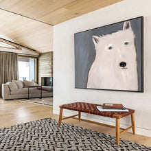 Load image into Gallery viewer, Minimalist White Wolf Abstract Painting On Canvas DKH422
