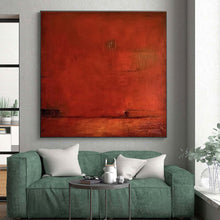 Load image into Gallery viewer, Deep Red Textured Field Acrylic Art - Suited for Dramatic Dining Room &amp; Introspective Study LargeART0653
