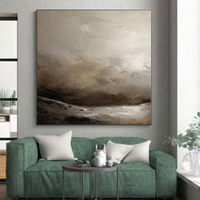 Load image into Gallery viewer, Gray - Brown Textured Abstract Acrylic Art - Great for Contemporary Art Space &amp; Modern Bedroom LargeART0550
