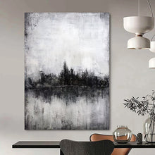Load image into Gallery viewer, Monochrome Landscape Abstract Canvas Painting, Great for Minimalist Bedroom &amp; Nature - Inspired Lounge LargeART1147
