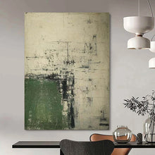Load image into Gallery viewer, Large - Scale Hand - painted Abstract Green &amp; Gray Composition Acrylic Art for Industrial - Style Lounges LargeART0168
