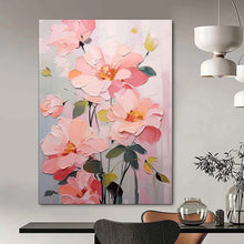 Load image into Gallery viewer, Soft Pink Floral Abstract Painting, Suited for Feminine Boudoir &amp; Calming Yoga Studio LargeART1905
