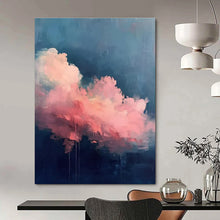 Load image into Gallery viewer, Pink &amp; Blue Cloud Abstract Painting, Ideal for Bedroom &amp; Relaxing Lounge LargeART1424
