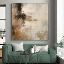 Load image into Gallery viewer, Large - Scale Hand - painted Earth - Toned Abstract Blur Acrylic Art for Bohemian - Inspired Bedrooms LargeART0249
