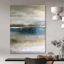 Load image into Gallery viewer, “Muted Coastal Tones” Abstract Seaside Painting on Canvas, Subtle Beach Art DKH945
