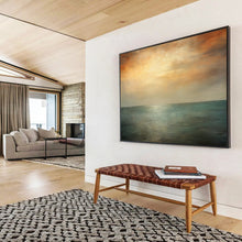 Load image into Gallery viewer, Ethereal Sea &amp; Sunset Warm Hues &amp; Calming Horizon on Canvas DLZ010
