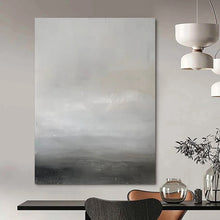 Load image into Gallery viewer, “Gray Horizon” – Gray &amp; White Abstract Acrylic with Subtle Textures DTP064
