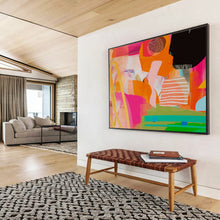 Load image into Gallery viewer, Playful Shape Abstract Painting for Kids’ Playroom &amp; Creative Coworking Space DKH205
