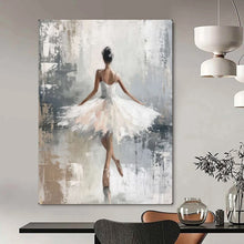 Load image into Gallery viewer, Impressionistic Abstract Painting, Soft - Toned Ballerina Art for Ballet Studio &amp; Bedroom LargeART2174
