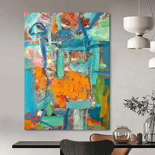 Load image into Gallery viewer, Colorful Chaos Abstract Painting, Perfect for Creative Studio &amp; Vibrant Lounge LargeART2291
