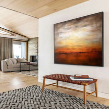 Load image into Gallery viewer, Warm - Toned Sunset Abstract Painting On Canvas DKH343
