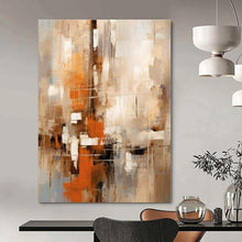 Load image into Gallery viewer, Warm - Toned Abstract Cityscape Canvas Painting, Ideal for Cozy Living Room &amp; Creative Studio LargeART1258
