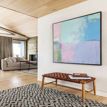 Load image into Gallery viewer, Pastel - Toned Color Block Abstract Canvas Painting DKH481
