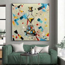 Load image into Gallery viewer, Large Colorful Splash Hourglass – Perfect for Eclectic Café &amp; Creative Studio Break Area LargeART0718
