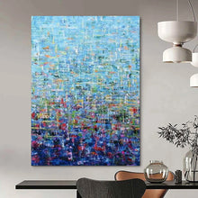 Load image into Gallery viewer, Blue - Toned Abstract Mosaic - Ideal for Home Office &amp; Meditation Space LargeART2349
