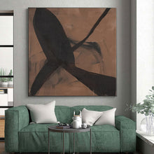 Load image into Gallery viewer, Enormous Brown Background Abstract Acrylic for Warm - Toned Study LargeART0267
