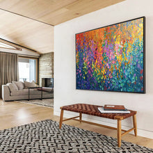 Load image into Gallery viewer, Colorful Impasto Abstract Painting on Canvas - “Rainbow Textures” DKH702
