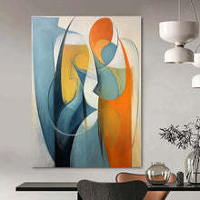 Load image into Gallery viewer, Large - Scale Hand - painted Abstract Human Forms Acrylic Art for Art - Centric Living Rooms LargeART0188
