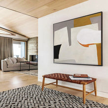 Load image into Gallery viewer, Monochromatic Abstract Painting on Canvas: Subtle - Shaped Abstraction DKH577
