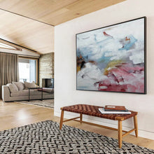 Load image into Gallery viewer, Soft - Hued Abstract Composition for Minimalist Bedroom &amp; Calm Meditation Space DKH163
