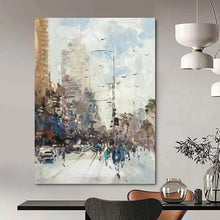 Load image into Gallery viewer, Impressionistic City Street Abstract Painting, Perfect for Urban - Themed Café &amp; City - Lover’s Study LargeART1900
