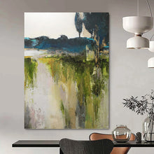 Load image into Gallery viewer, “Green Landscape Abstract” Abstract Painting on Canvas, Nature - Lover’s Decor DKH1015
