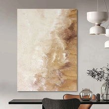 Load image into Gallery viewer, “Soft Beige Textures” - Beige, Brown Abstract Art on Canvas DKH1223
