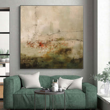 Load image into Gallery viewer, Textured Neutral Abstract with Red Spots Acrylic Art - Ideal for Industrial - style Gallery &amp; Eclectic Living Room LargeART0574
