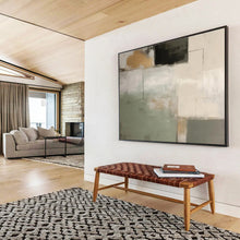 Load image into Gallery viewer, Geometric Abstract Painting with Earth Tones for Modern Office &amp; Art - Loving Library DKH328
