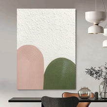 Load image into Gallery viewer, “Pastel Arches in Pink and Green” - Pink, Green Abstract Art on Canvas DKH1175
