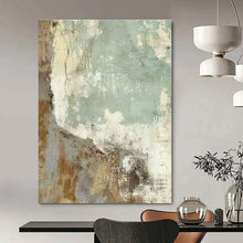 Load image into Gallery viewer, Textured Green &amp; Brown Abstract Canvas Painting, Great for Rustic Kitchen &amp; Nature - Inspired Studio LargeART1267
