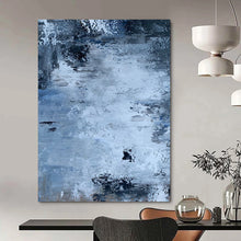Load image into Gallery viewer, Blue and Gray Abstract Stream – Textured Acrylic Landscape DTP251
