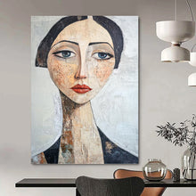 Load image into Gallery viewer, “Abstract Woman’s Portrait” - Modern Figurative Art on Canvas DKH1654
