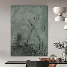 Load image into Gallery viewer, “Textured Grey Abstract” - Grey Abstract Art on Canvas DKH1205
