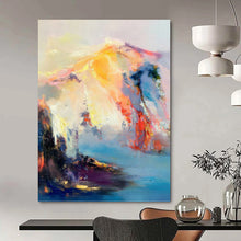 Load image into Gallery viewer, “Colorful Mountain Dreamscape” Abstract Painting on Canvas, Adventure - Inspired Bedroom Decor DKH1061
