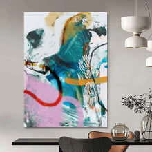 Load image into Gallery viewer, Colorful Chaos Collage – Abstract Mixed - Media with Vibrant Marks DTP229
