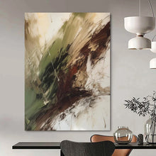 Load image into Gallery viewer, “Green and Brown Abstract Swirl” – Organic Abstract with Swirling Textures DTP118
