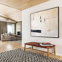 Load image into Gallery viewer, Minimalist Black - and - Beige Abstract Painting for Industrial Loft &amp; Contemporary Gallery DKH096
